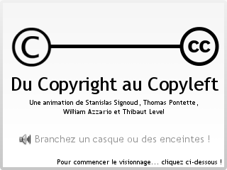Du Copyright au Copyleft, une animation de Stanislas Signoud, Thomas Pontette, Thibaut Level et William Azzario
